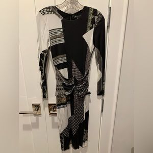 Etro black and white long sleeve dress 42